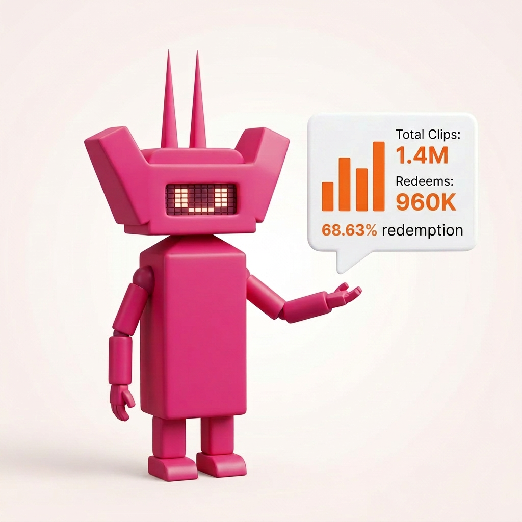 Pinky, AppCard's AI chatbot, presenting a sales report in a chat bubble