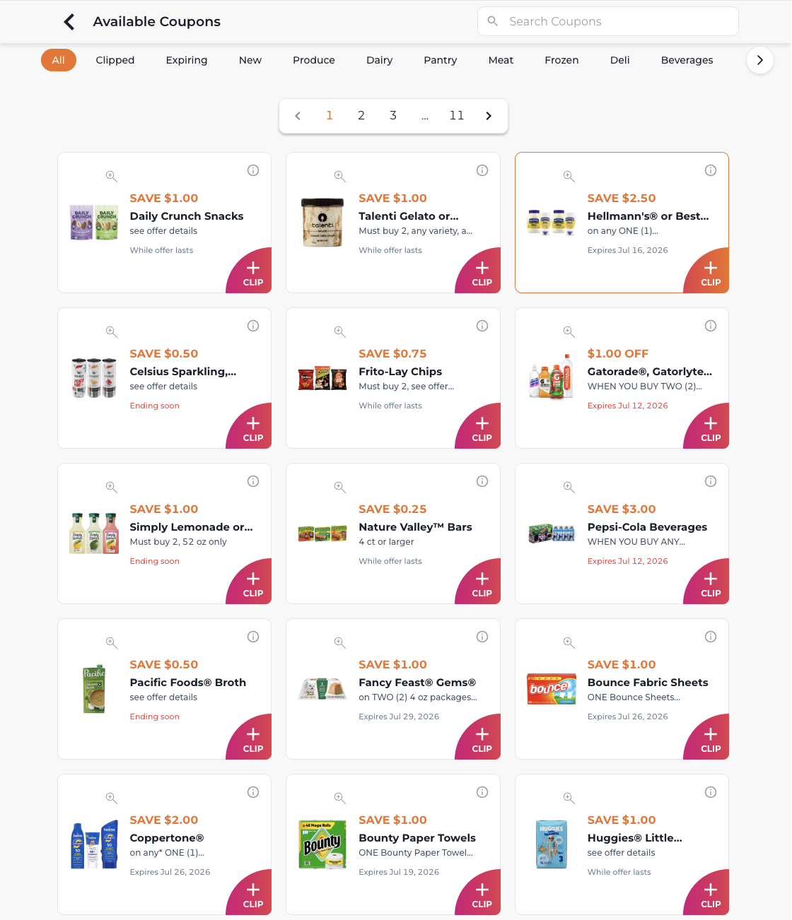 AppCard digital coupons gallery preview